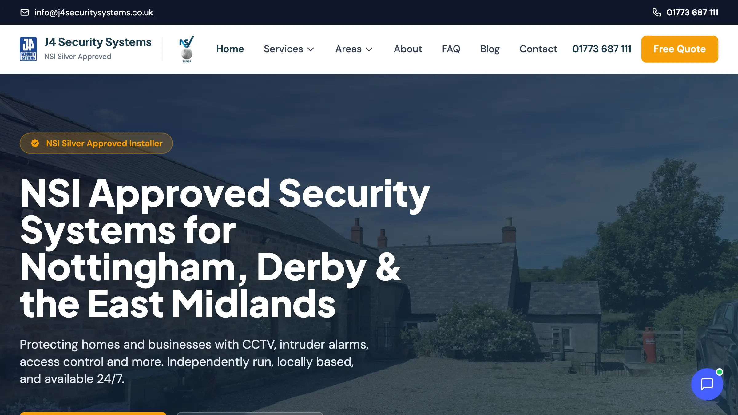 J4 Security Systems website — built by D4N